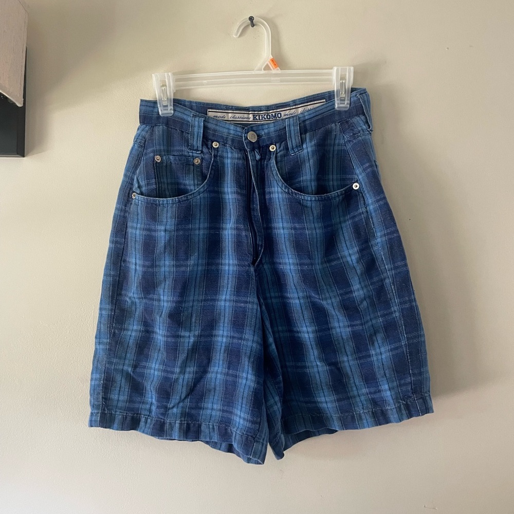 KIKOMO Vintage Linen/Cotton Blend Shorts 7/8